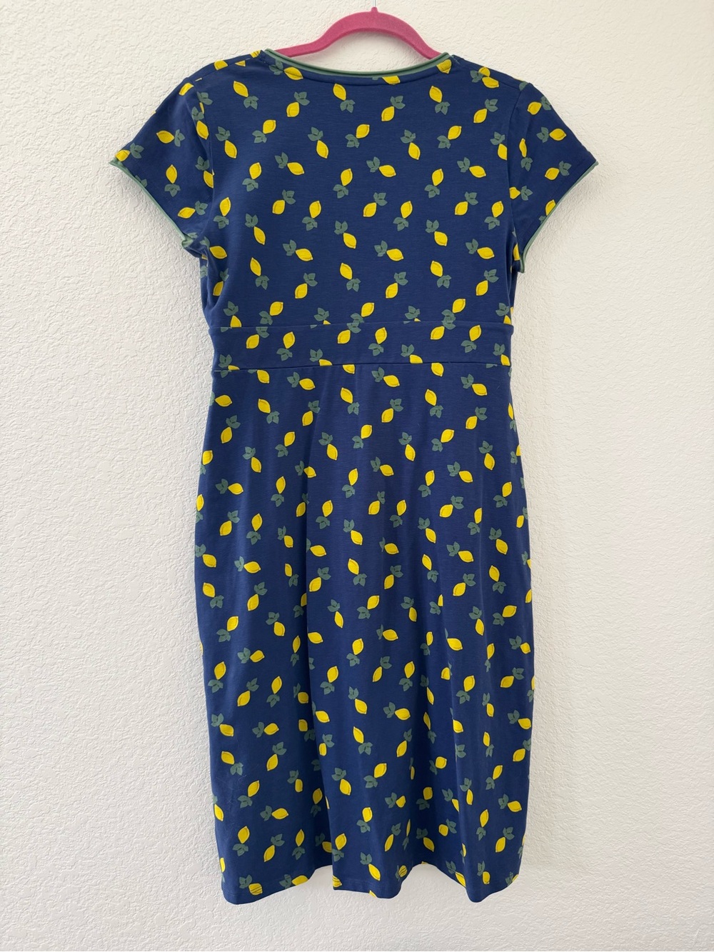 Boden Lola Lemon Print Blue Dress - Picture 6 of 12